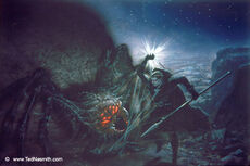 Ungoliant Demands the Silmarils by Ted Nasmith