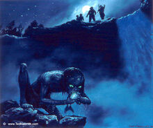 Gollum at the Forbidden Pool by Ted Nasmith