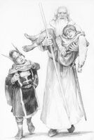 Pipino e Gandalf aiutano Merry by Denis Gordeev
