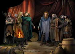 Finrod funge da paciere tra la Casa di Bëor e le tribù degli Elfi Verdi, steamey.