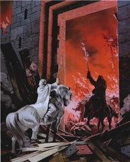 Gandalf e Ombromanto affrontano il Re Stregone, .