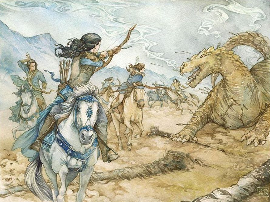 Azaghal and Glaurung by Artigas Middle earth art, Tolkein, Middle earth