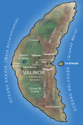 Mappa di Valinor immagine della mappa