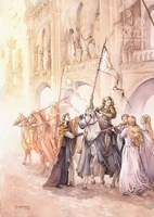 I Vanyar si apprestano a partire in guerra, .