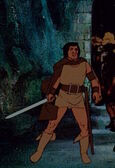 Aragorn e Andúril nel film di Bakshi