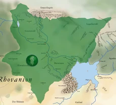 Mappa del reame del Rhovanion all'epoca della sua massima estensione