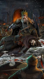 Dáin difende il corpo di Brand, steamey.