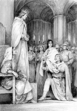 Beren al cospetto di Thingol e Melian by Denis Gordeev