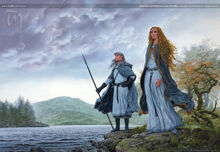 Galadriel e Celeborn presso il lago Evendim, .