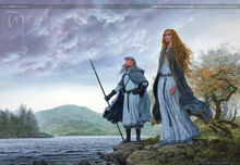 Galadriel and Celeborn at Lake Evendim by Ted Nasmith