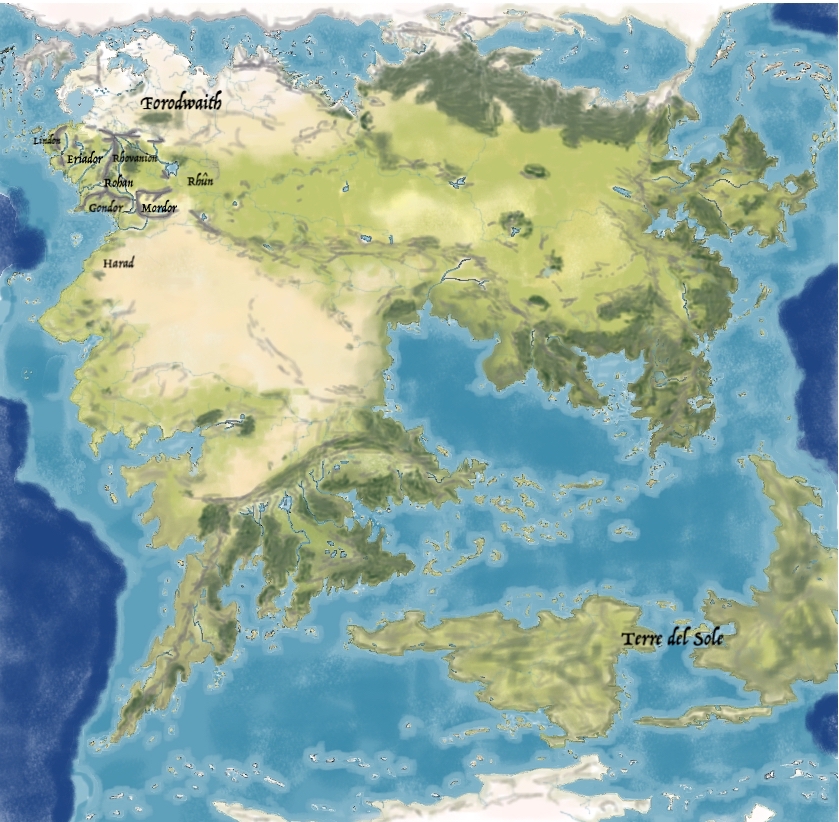 dalla mappa della Terra di Mezzo, from Middle Earth map