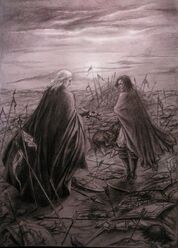 Morgoth e Húrin sulla Collina delle Lacrime