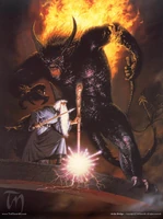 Gandalf affronta il Flagello di Durin sul Ponte d Khazad-dûm, .