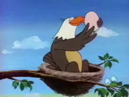 The Egg and Tom and Jerry - Mother Eagle kissing her egg