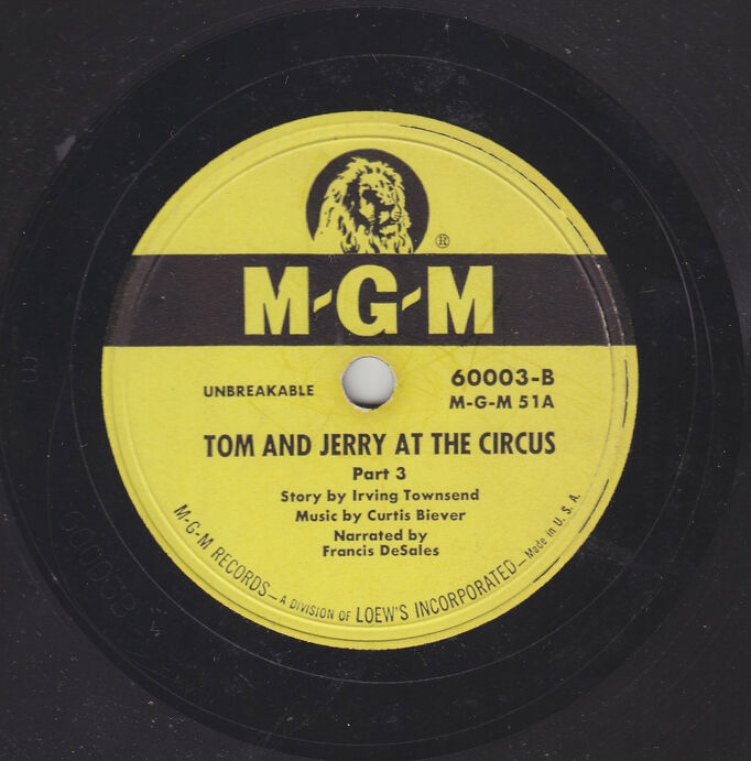 Tom and Jerry At The Circus 78 RPM record - 07