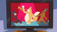 Red on TV with Meathead and Winston