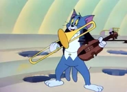 Tom taking over the trombone