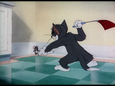 Tom: Oh, now you’re trapped, you milk stealing mouse! No one can save you now!