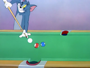 Cue Ball Cat - Tom about to hit another ball