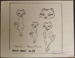 Gal cat model sheet from Tom and Jerry - Blue Cat Blues (MGM 1956).png