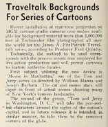The newest installation for the MGM cartoon studio's camera equipment, which would first be used for this cartoon. Taken from Showman's Trade Review on December 2, 1944.