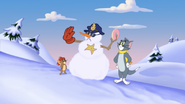 Tom and Jerry made police snowman