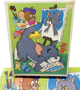 Tom and Jerry - Painting Cat Art - Whitman Jigsaw Puzzle - 01