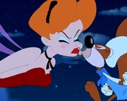 Red kissing squirrel