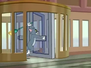 Cat Got Your Luggage - Tom chasing Jerry in the hotel door