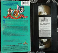 Tom and Jerry - The Night Before Christmas - VHS - MGM UA - 45 min - Back Cover