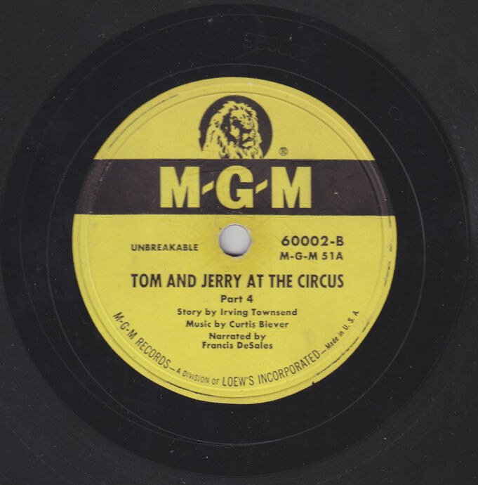 Tom and Jerry At The Circus 78 RPM record - 05