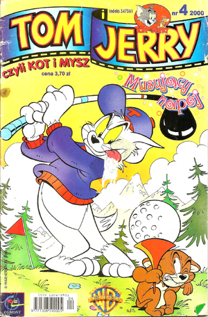 The comic book cover with traces after the powdered fizzy drink package.