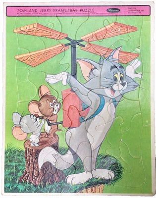 Tom and Jerry - Flying Machine - Whitman Frame Tray Puzzle 1965 - 01