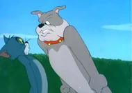 Spike: Wait a minute, pussy cat! Ever since I was a pup, I wanted a little place of my own, and I still want it!