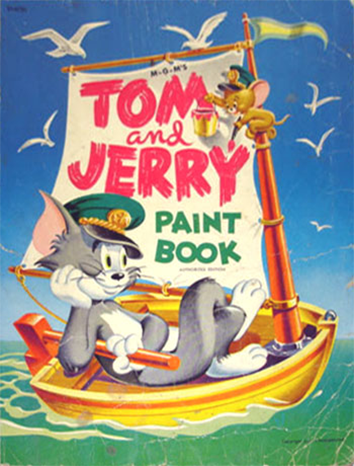 MGM's Tom and Jerry Boat Cover Whitman Paint Book 1952 Tom and Jerry Wiki Fandom