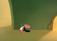 Jerry sneaks to the podium