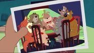 Red Herring in a picture with Spike and the other poker dogs