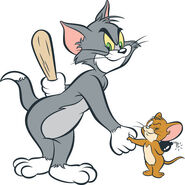 Tom and Jerry shaking hands.