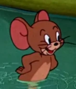 Muse's Jerry from 1952-1953 ditches the eyelashes. His head is rounder, a lot of the detail is now gone, and the hair is very inconsistent.