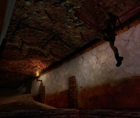  cayendo hacia la zona subterránea.