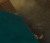  pasando por el borde del vagón.