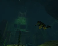  llega a la cueva sumergida.