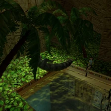 Lara en los jardines.