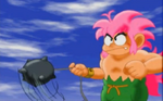 Tomba with his Blackjack in the introduction cutscene from the first game.