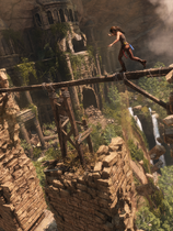 Rise of the Tomb Raider - Screenshot - Lara balanciert