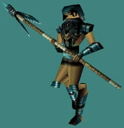 Apparence d'un gardien de la pyramide dans la bêta de Tomb Raider : La révélation finale.