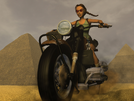 Lara biking in egypt