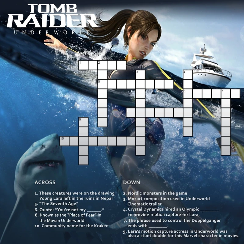 Cruciverba Tomb Raider Underworld