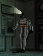 Un homme-grenouille dans le DLC Le dernier artéfact du jeu Tomb Raider III : Les aventures de Lara Croft.