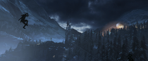 Rise of the Tomb Raider - Screenshot - Lara seilt sich ab